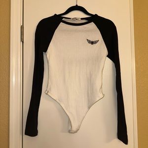 Black & white Baseball Tee bodysuit